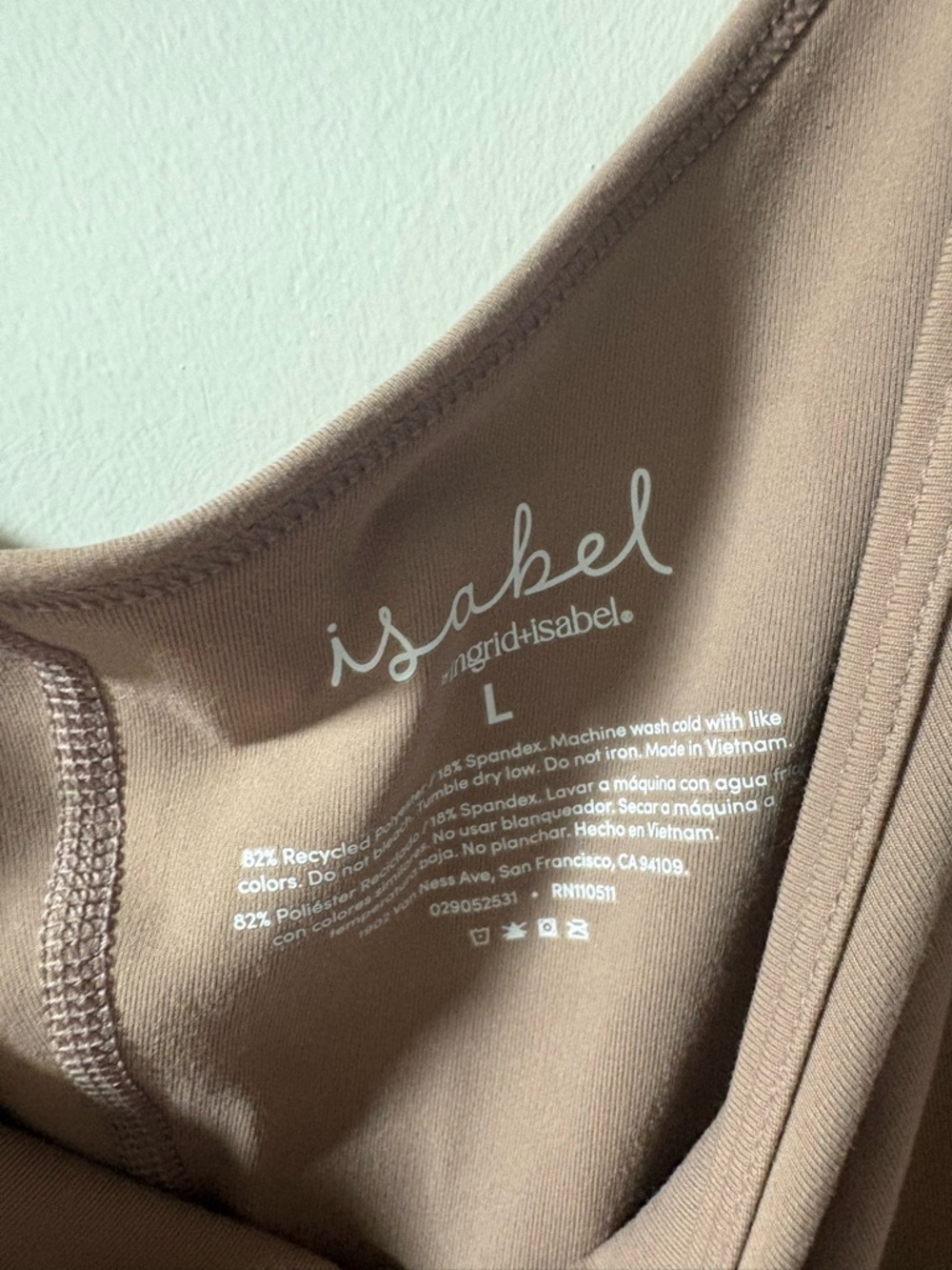Short Unitard Maternity Jumpsuit Scoopneck - Nude Size L- Target Ingrid Isabel - Picture 2 of 3